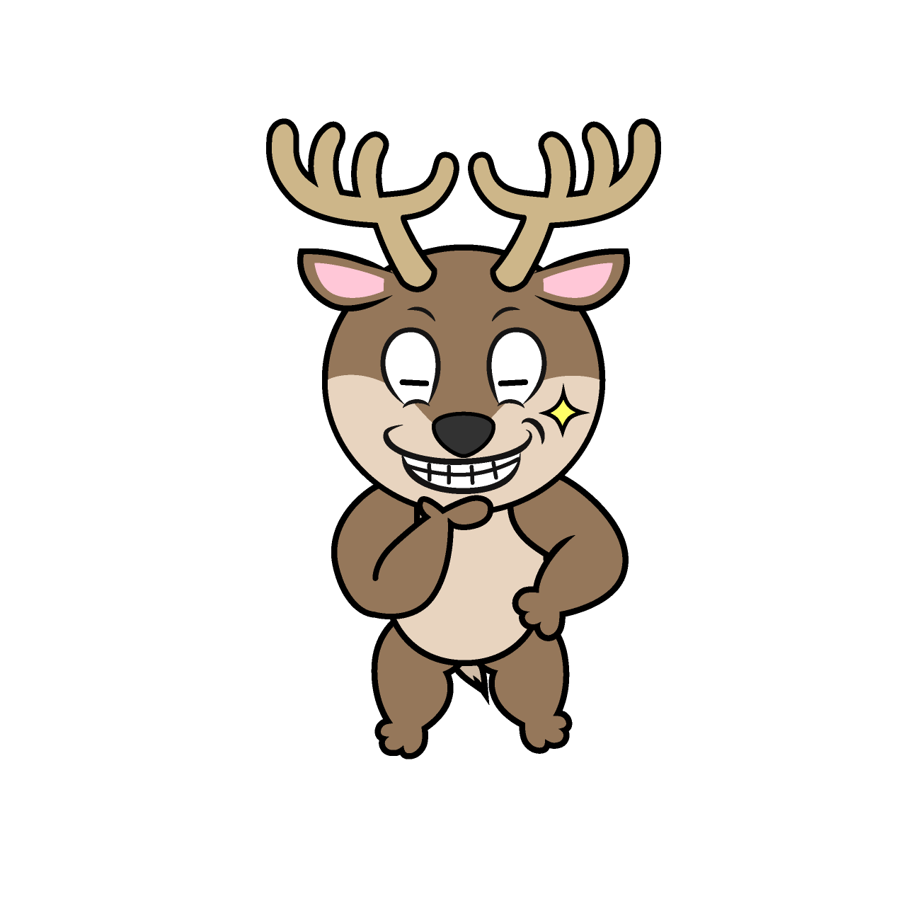 Grinning Reindeer