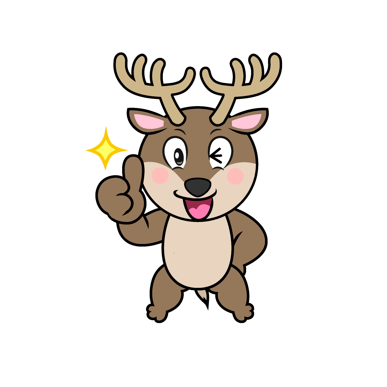 Thumbs Up Reindeer