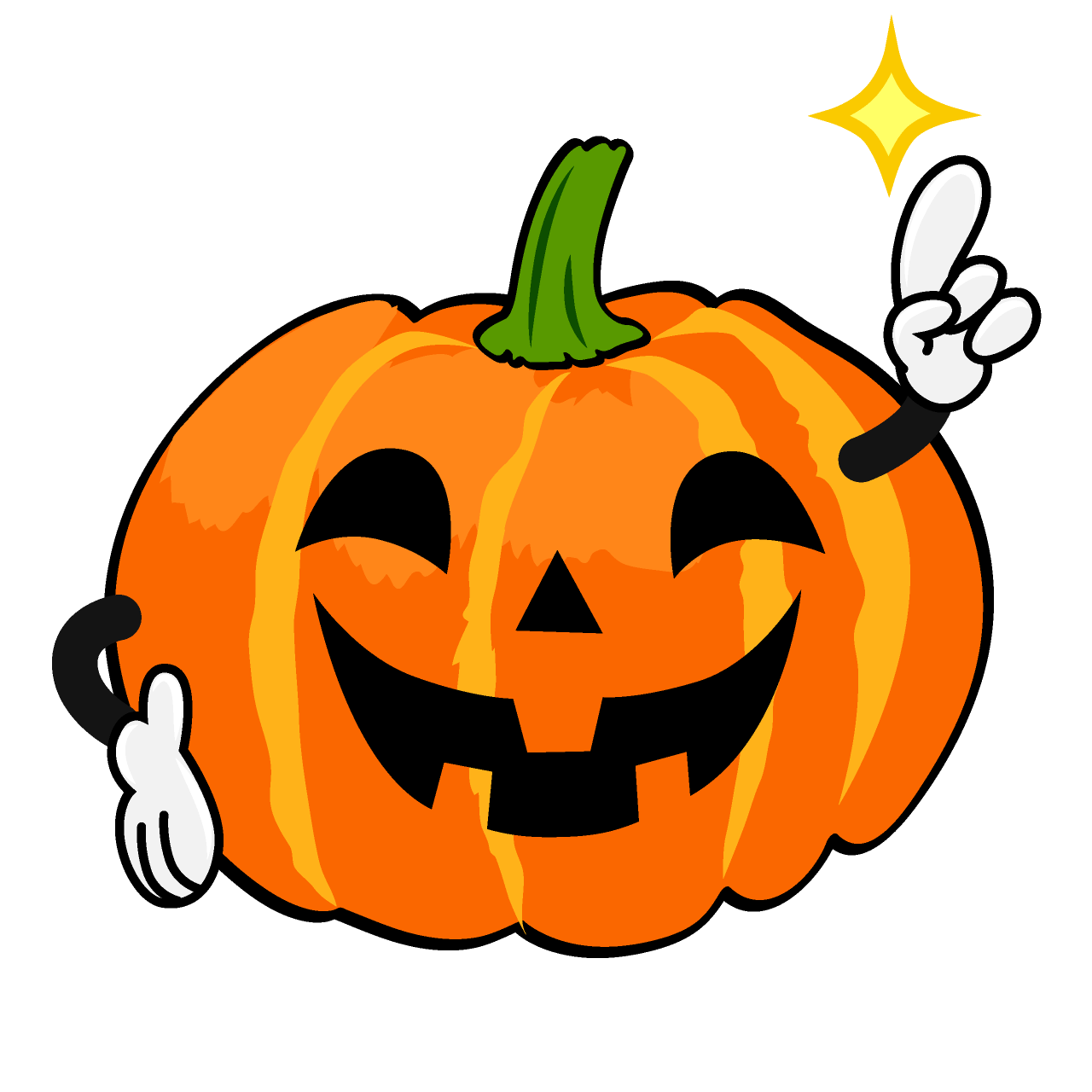 Posing Halloween Pumpkin