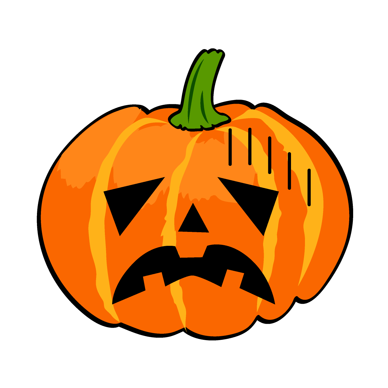 Depressed Halloween Pumpkin
