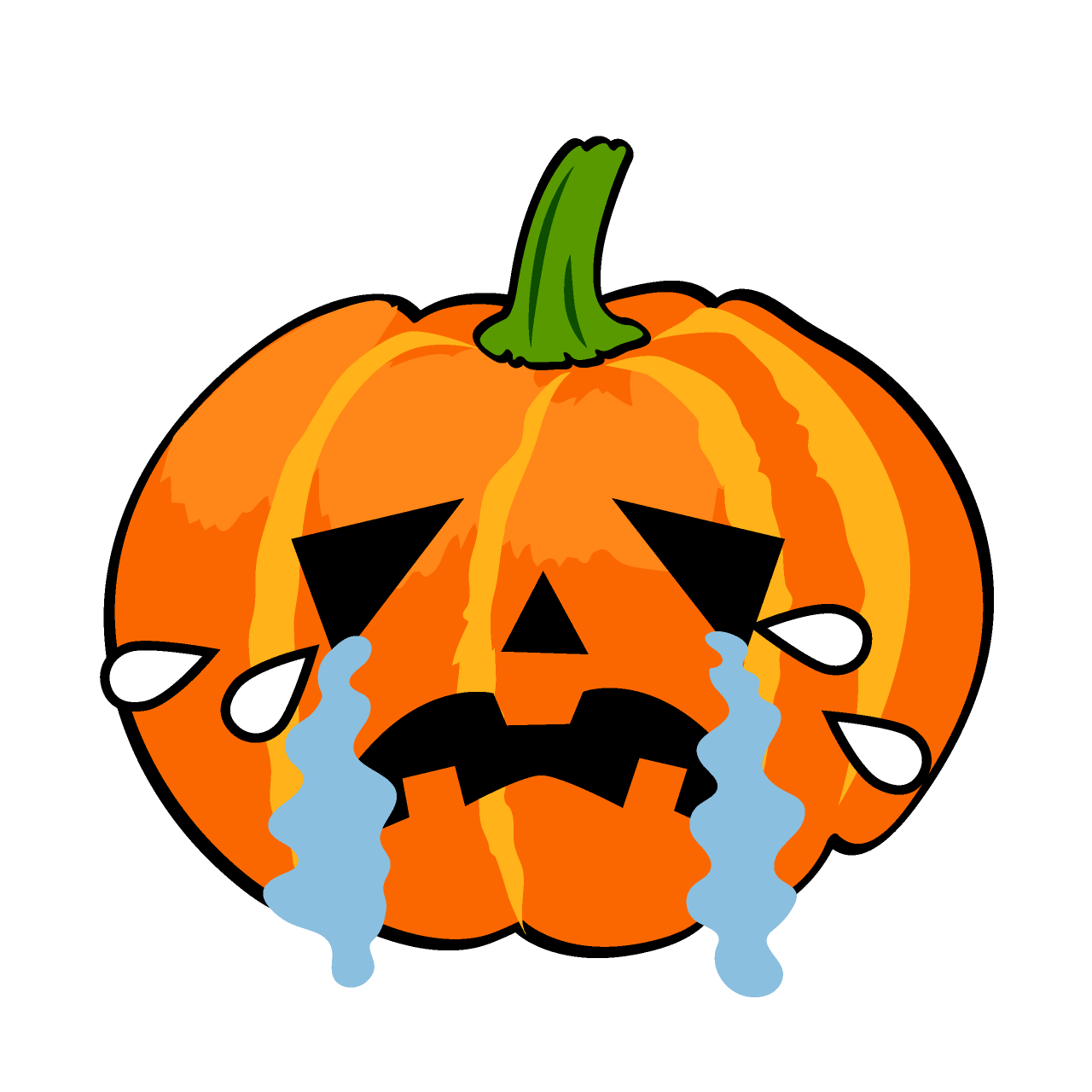 Crying Halloween Pumpkin