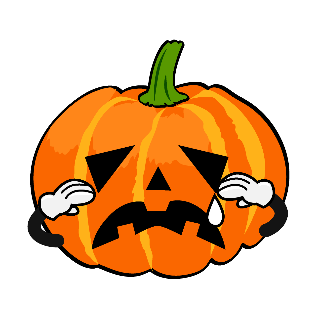 Sad Halloween Pumpkin