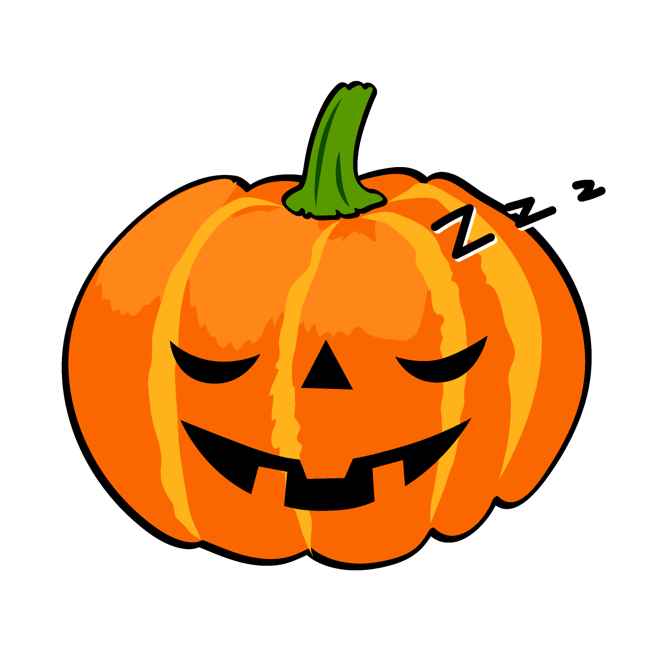Sleeping Halloween Pumpkin