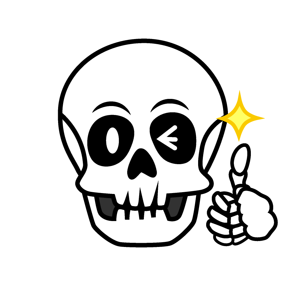 Thumbs up Skull