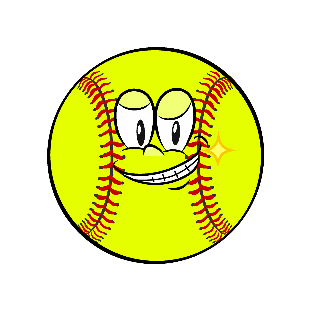 Grinning Softball