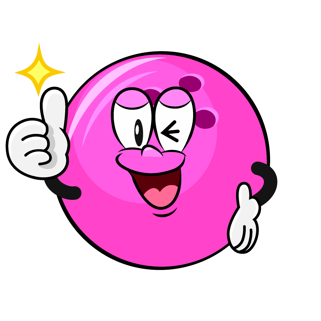Thumbs up Bowling Ball