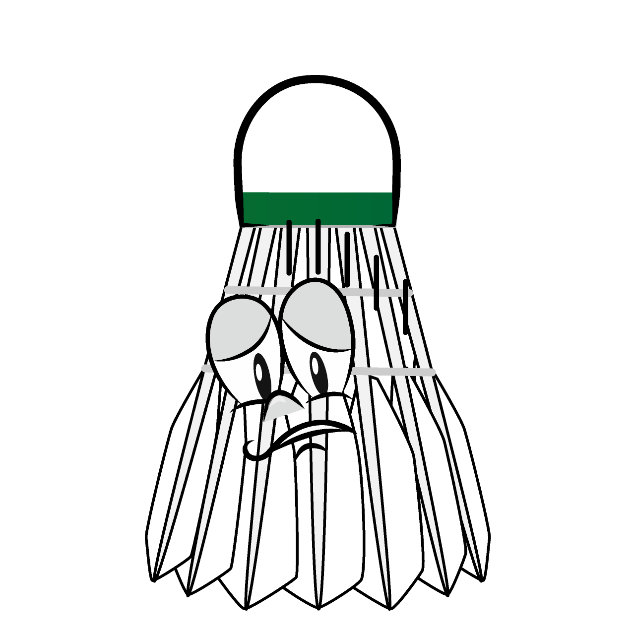 Depressed Badminton Shuttle