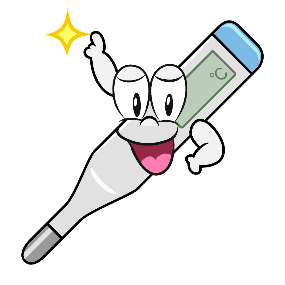 Posing Medical Thermometer