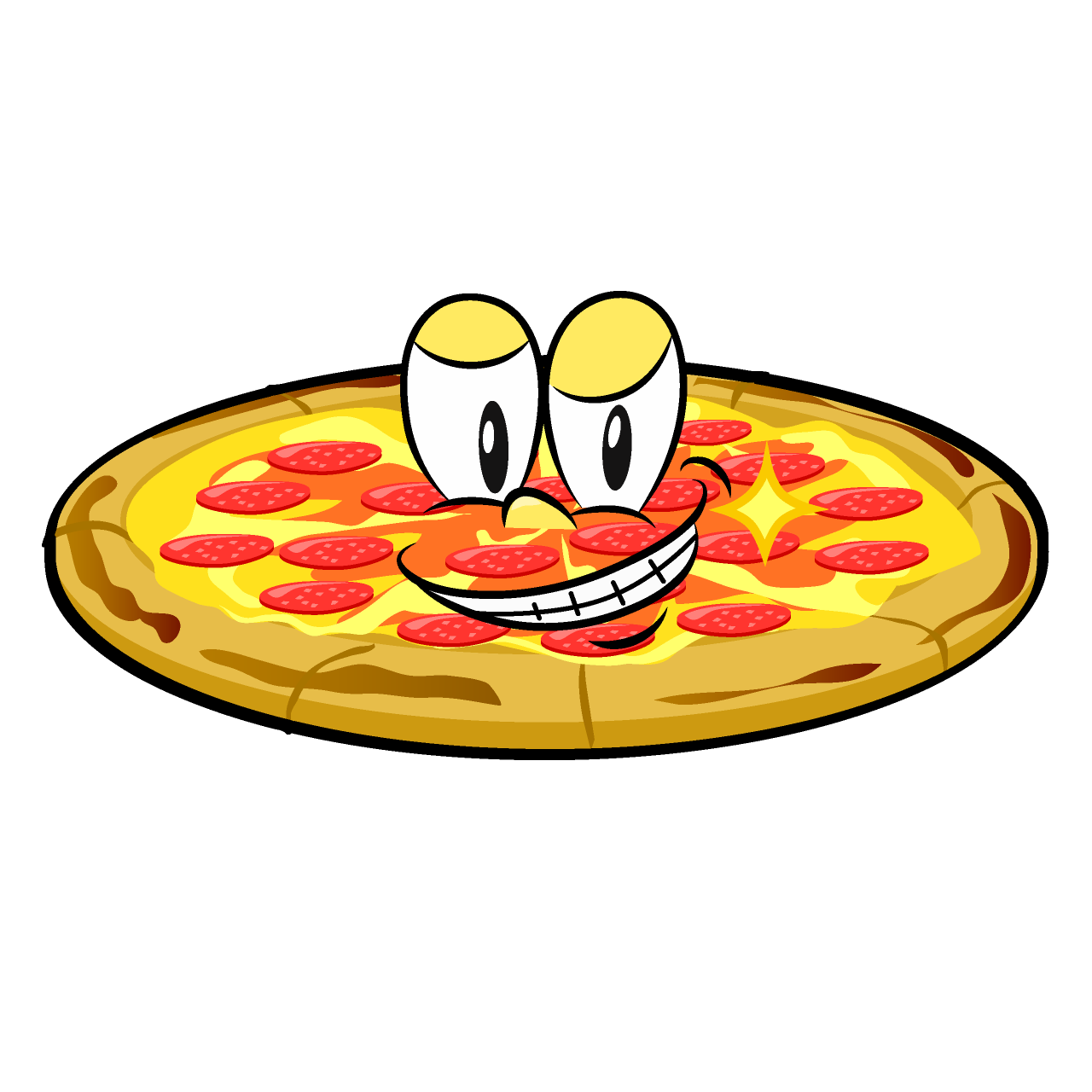 Grinning Pepperoni Pizza