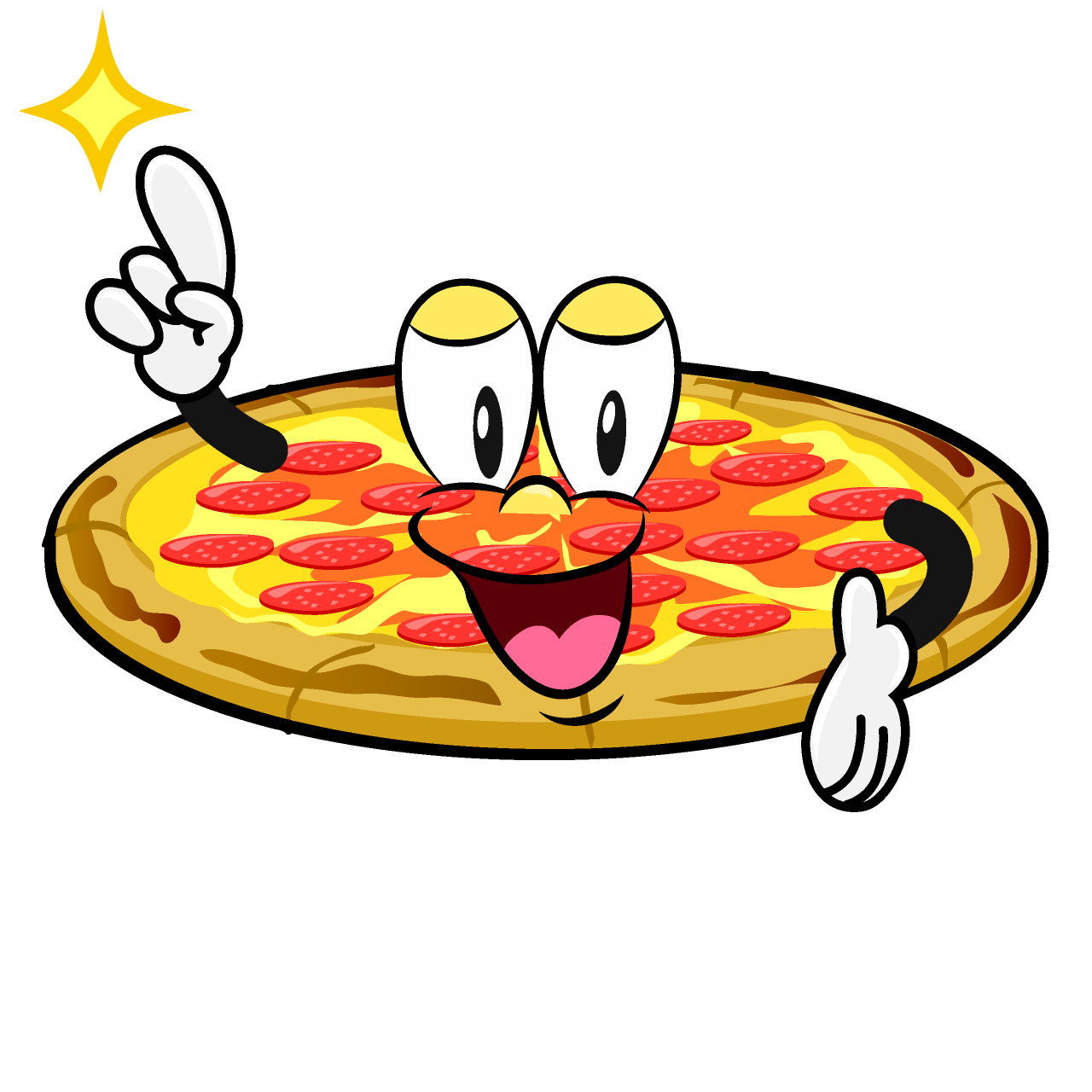 Posing Pepperoni Pizza