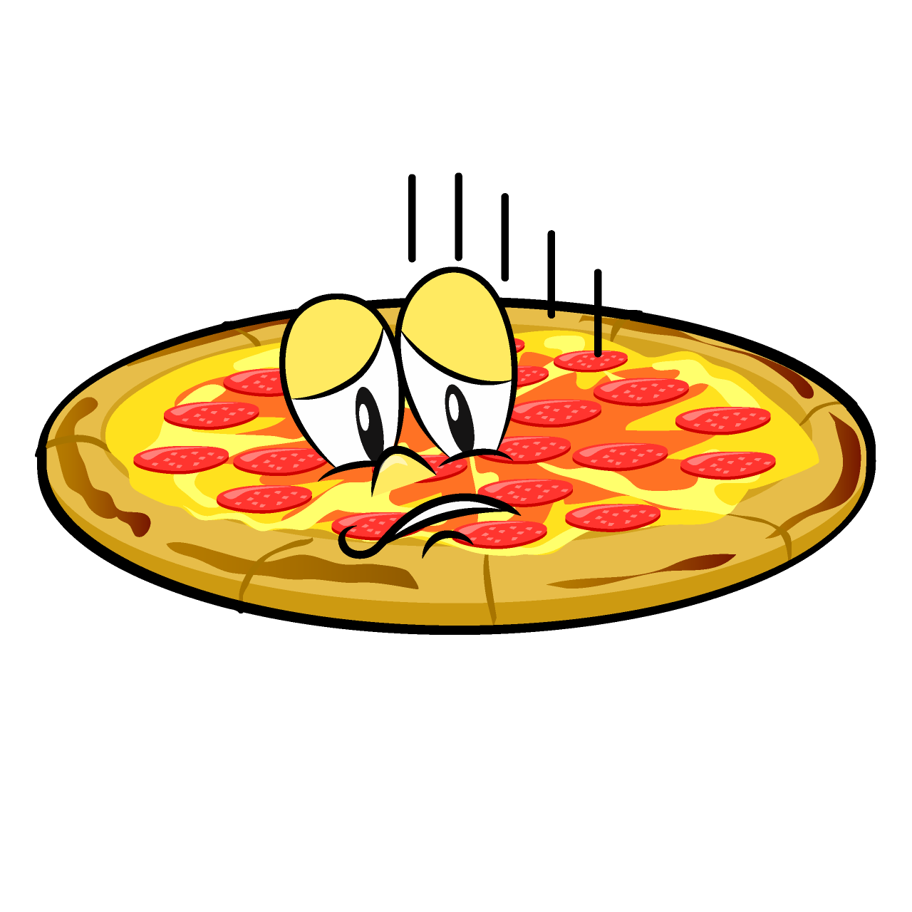 Depressed Pepperoni Pizza