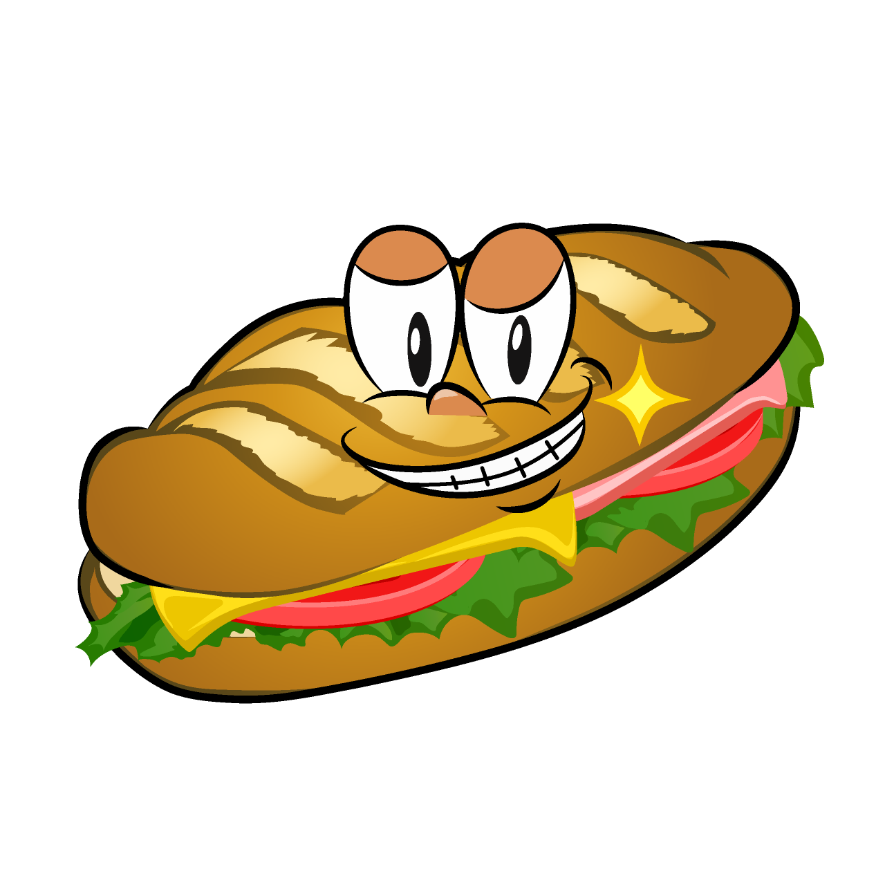 Grinning Baguette Sandwich