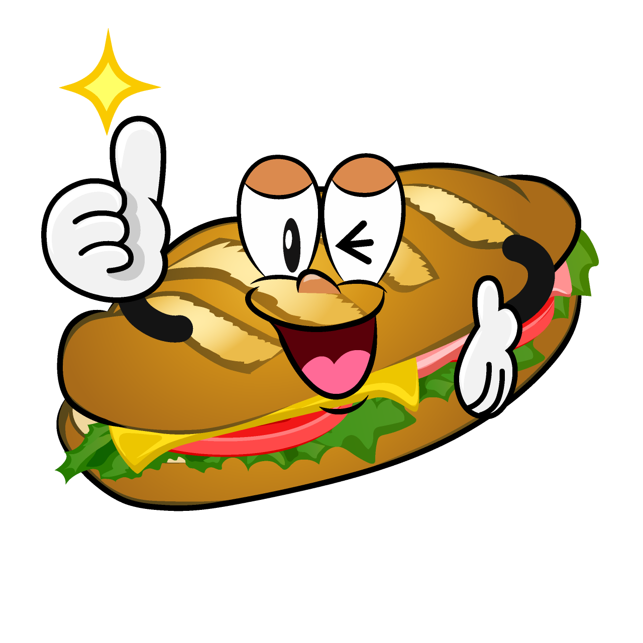 Thumbs up Baguette Sandwich