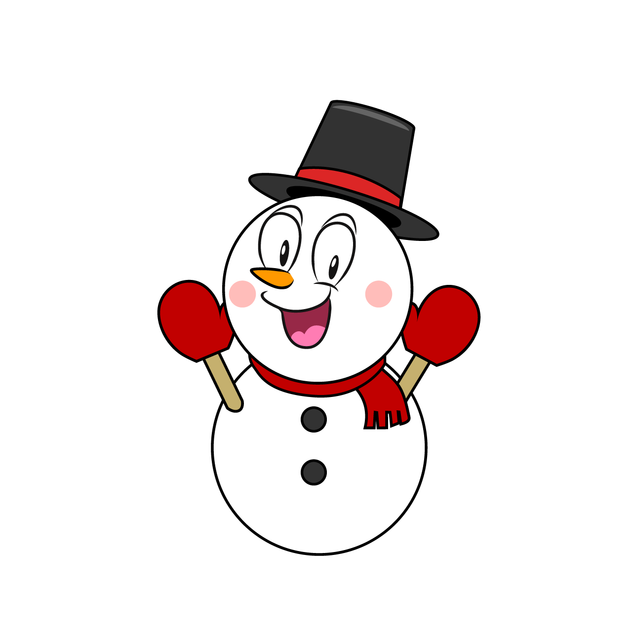 Surprised Snowman