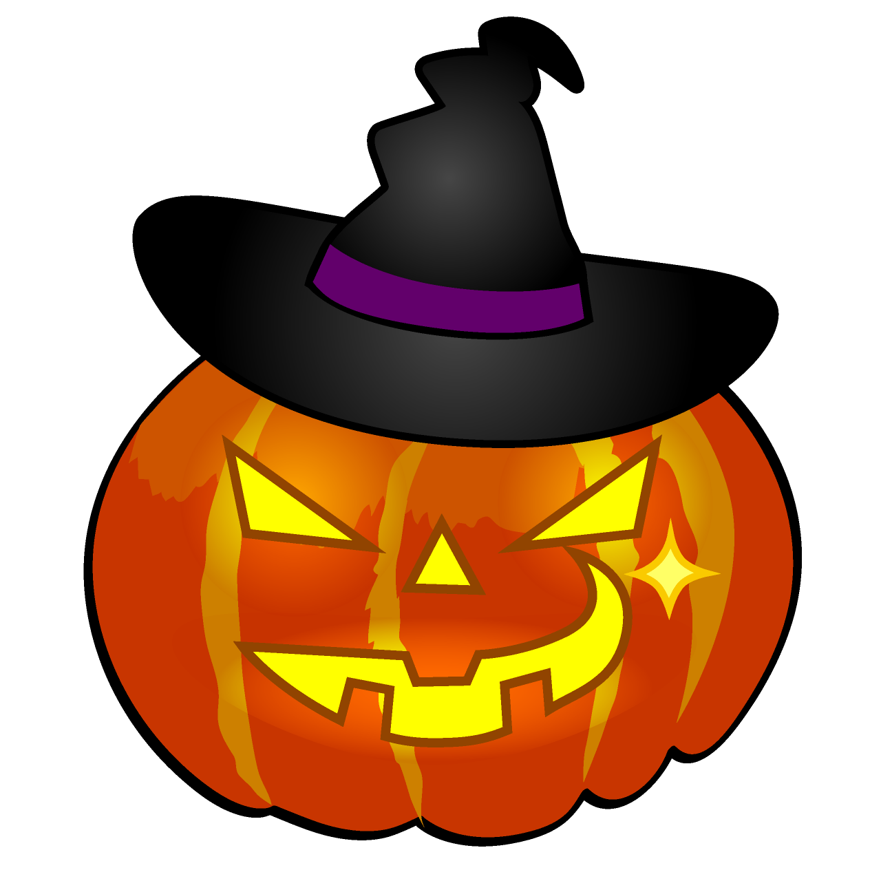 Grinning Witch Pumpkin