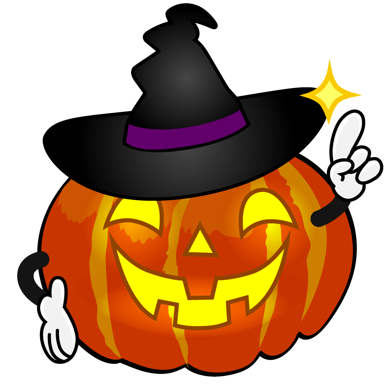 Posing Witch Pumpkin