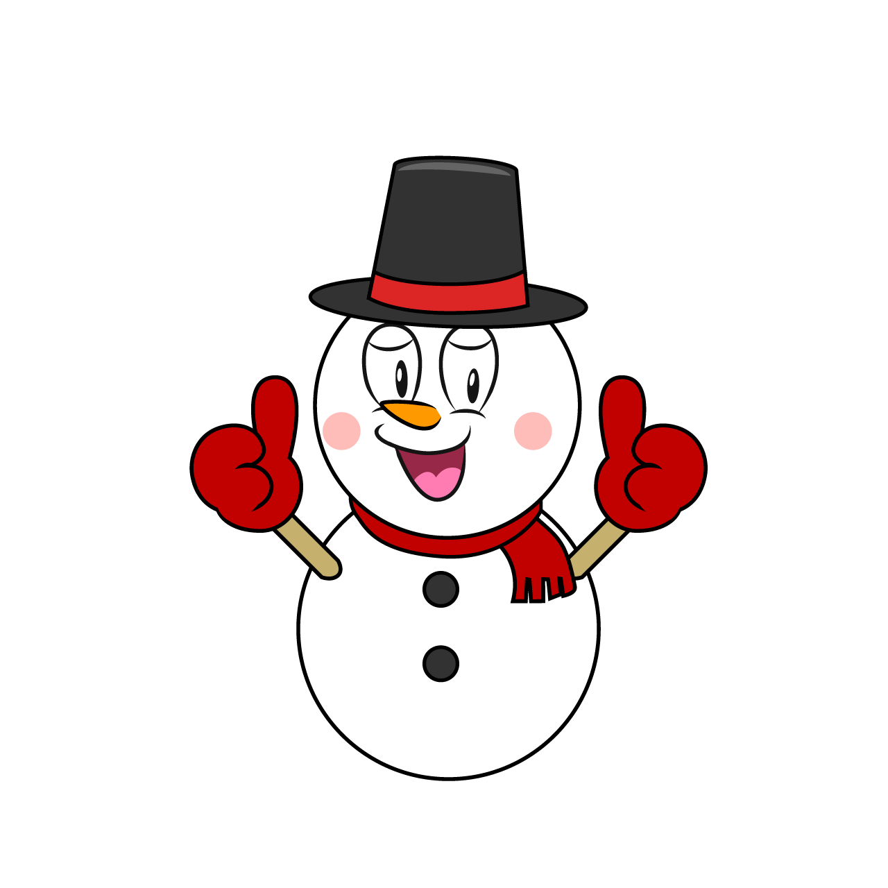 Thumbs Up Snowman