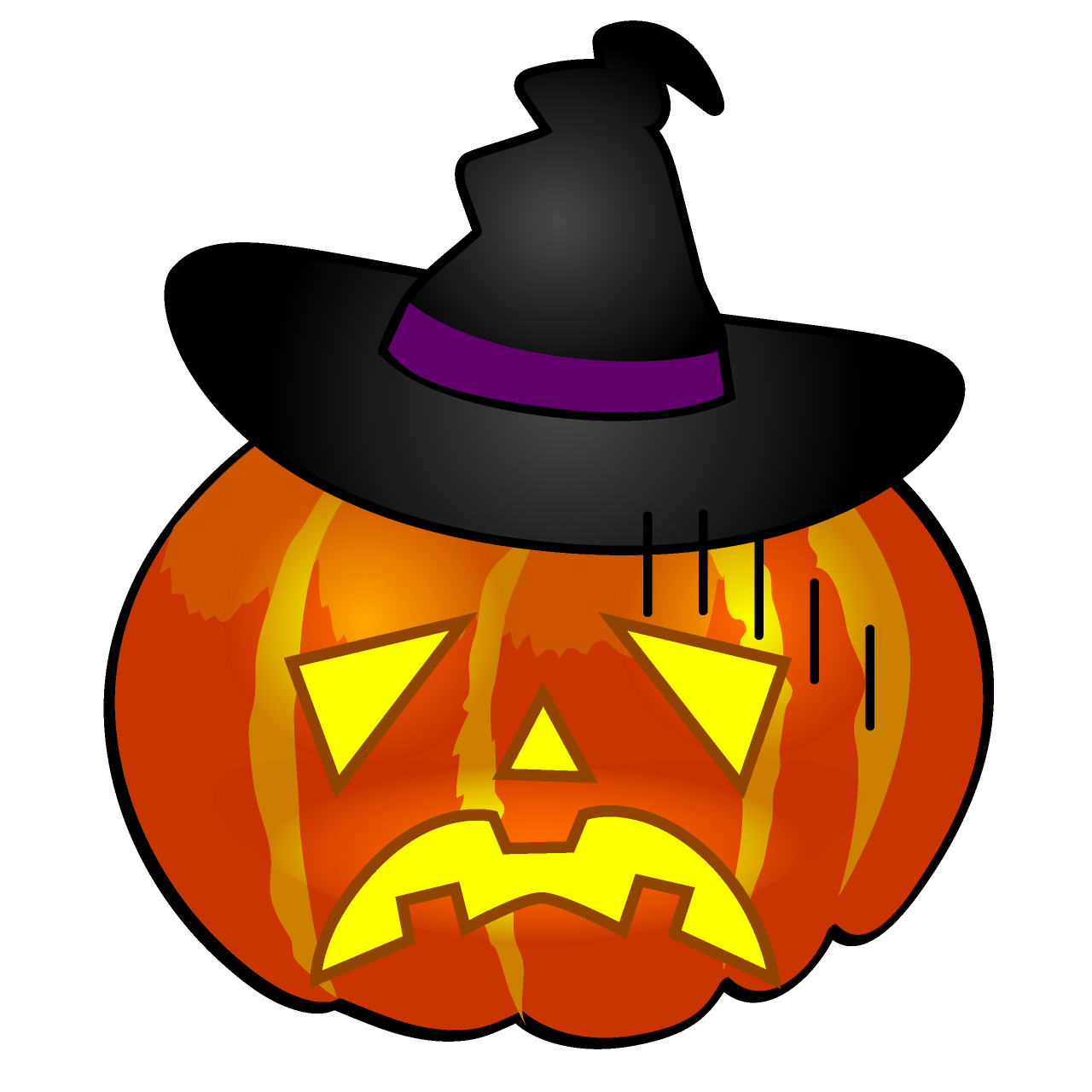 Depressed Witch Pumpkin