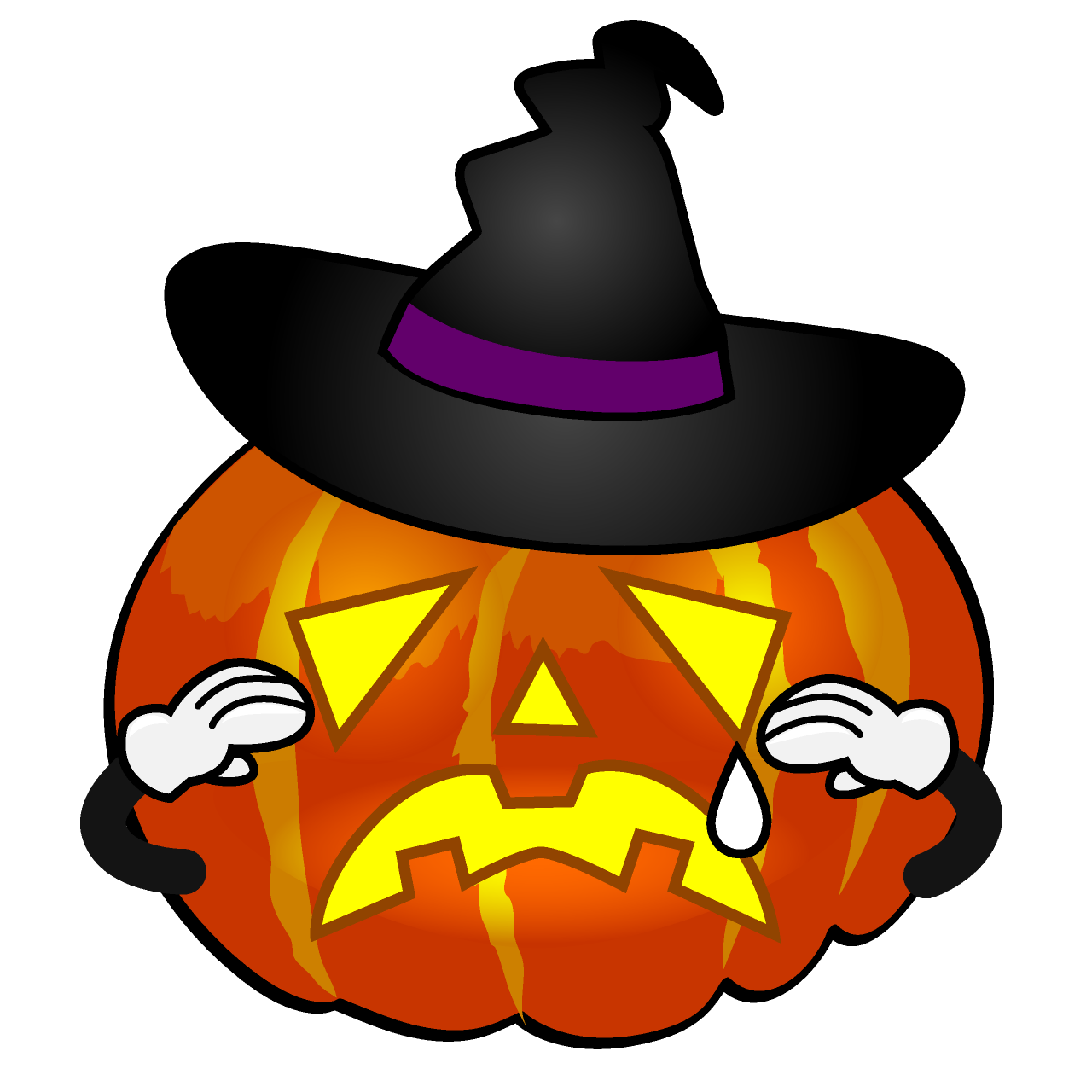 Sad Witch Pumpkin