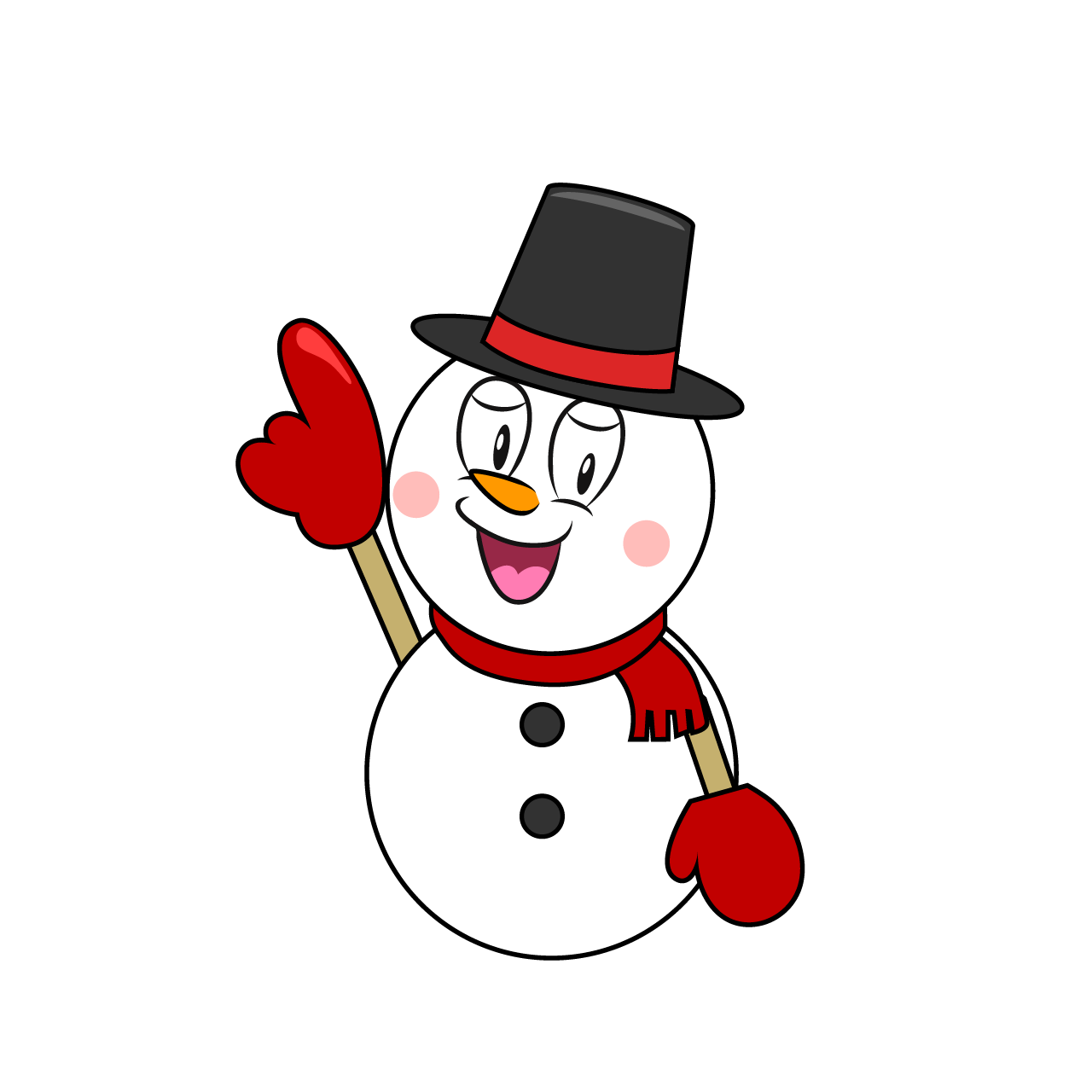 Posing Snowman