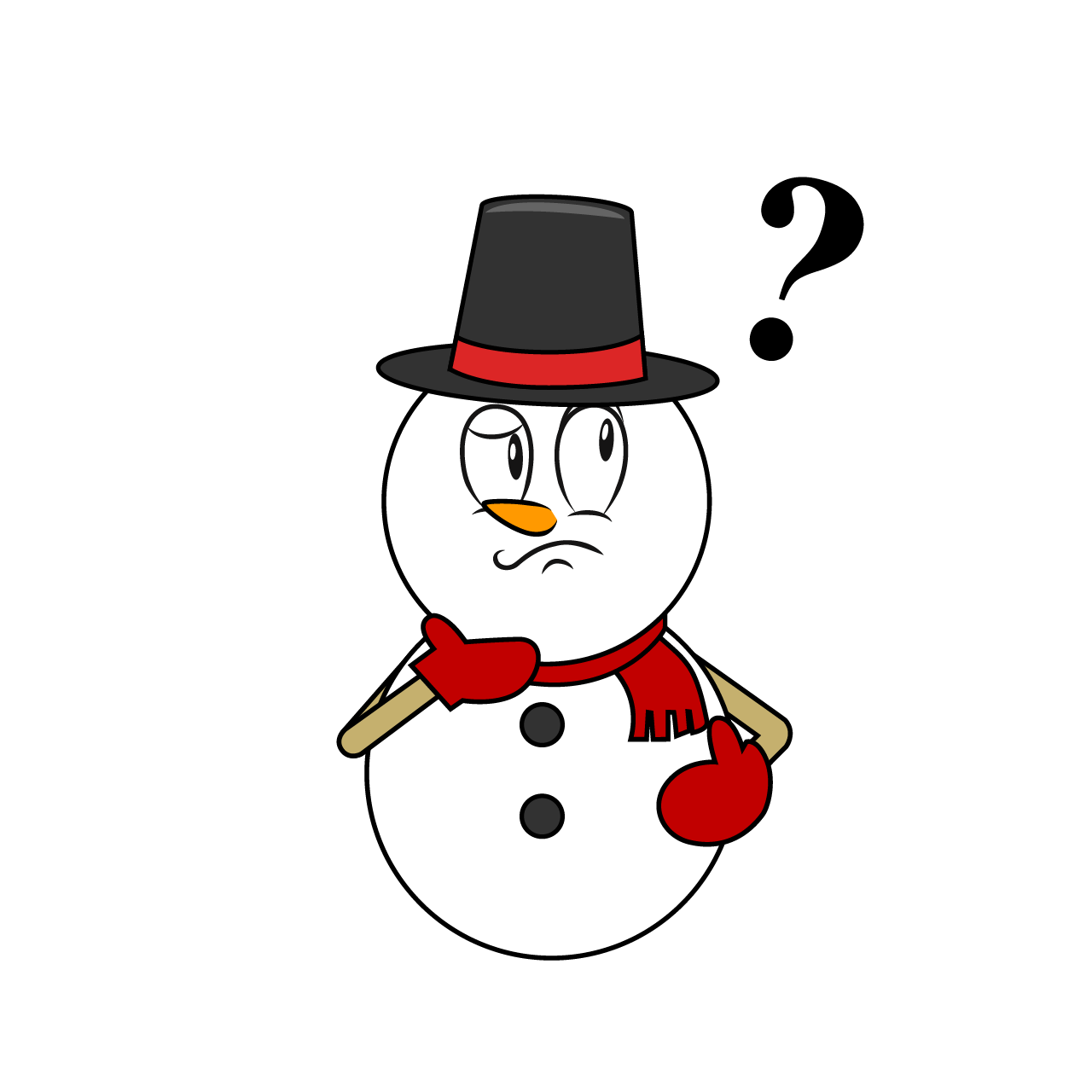 Thinking Snowman