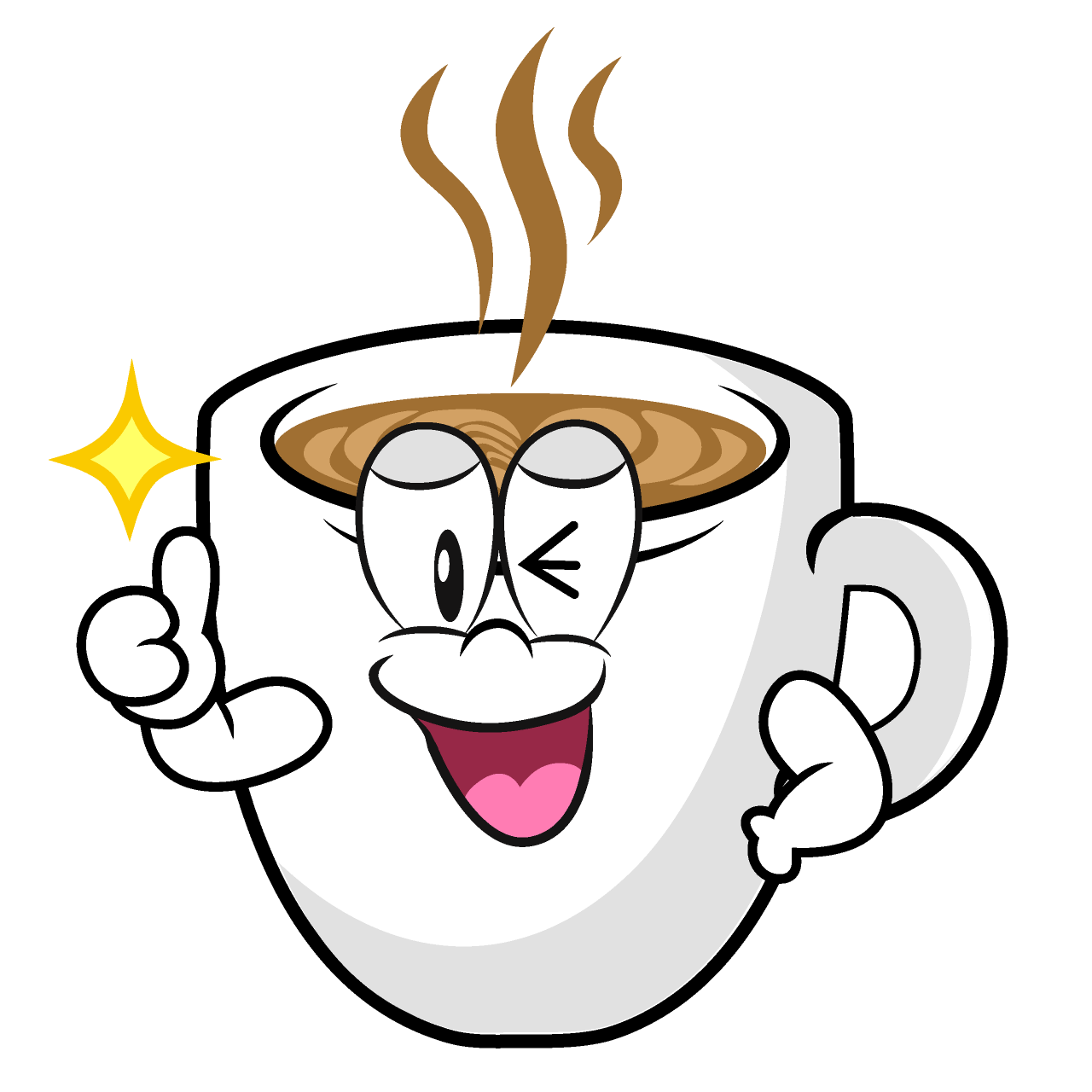 Thumbs up Cafe Latte