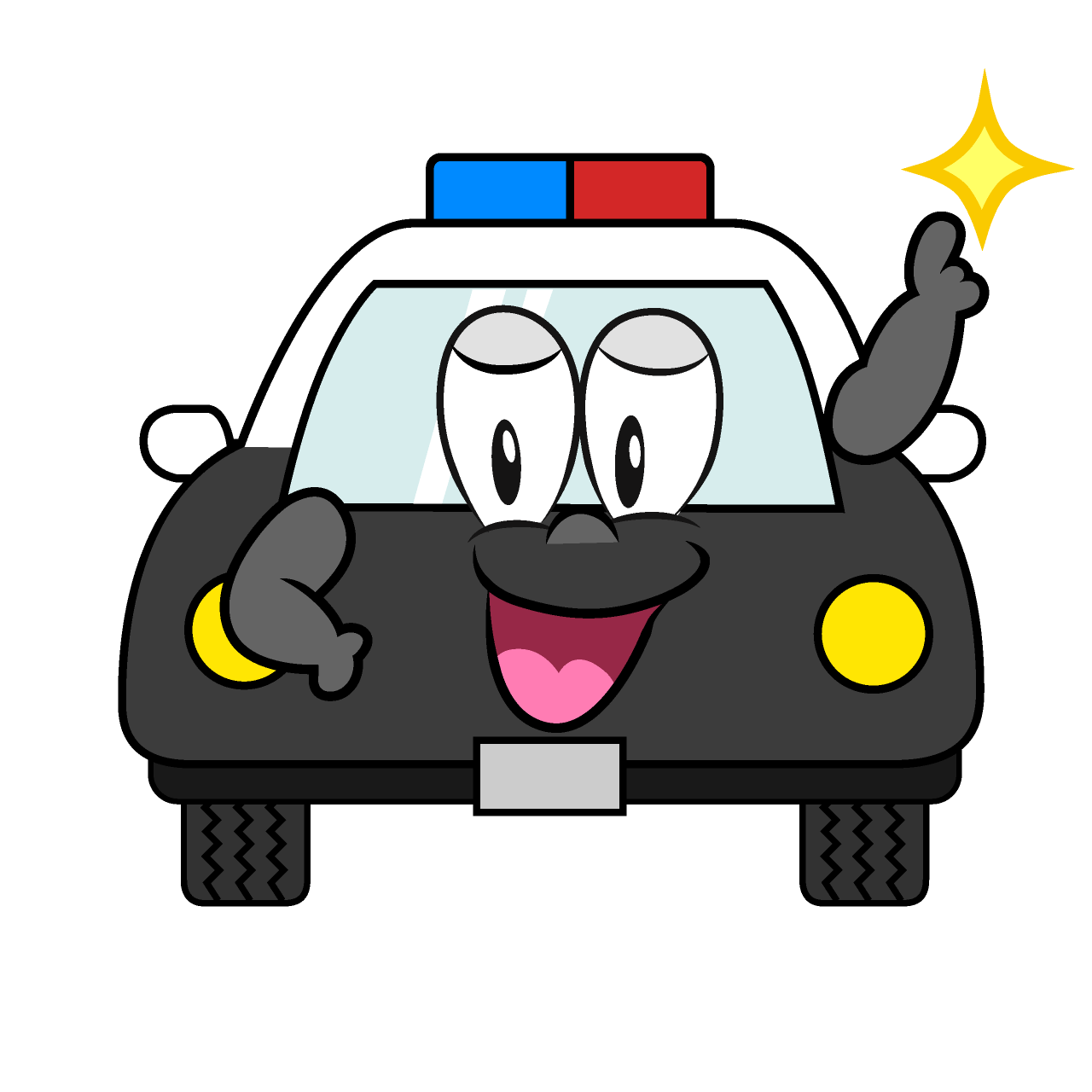 Posing Police Car