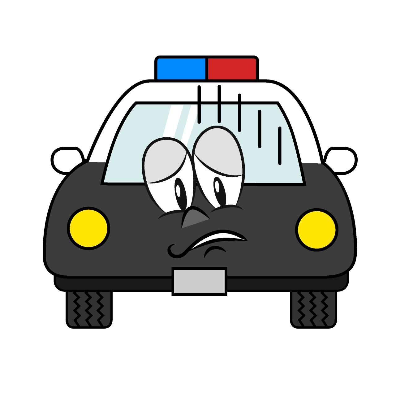 Depressed Police Car
