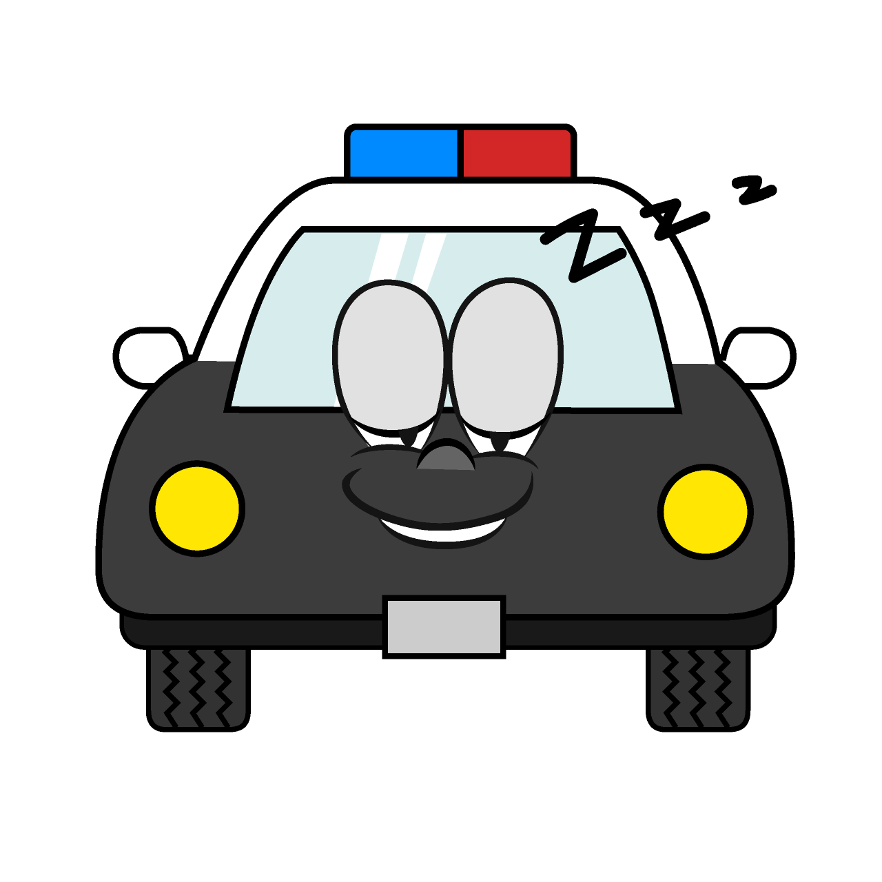 Sleeping Police Car