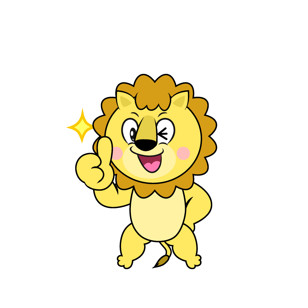 Thumbs Up Lion