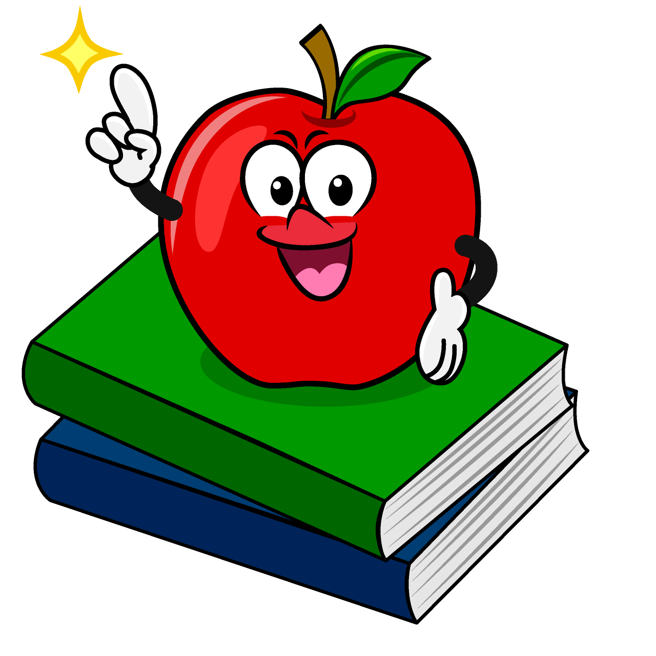 Posing Apple and Book