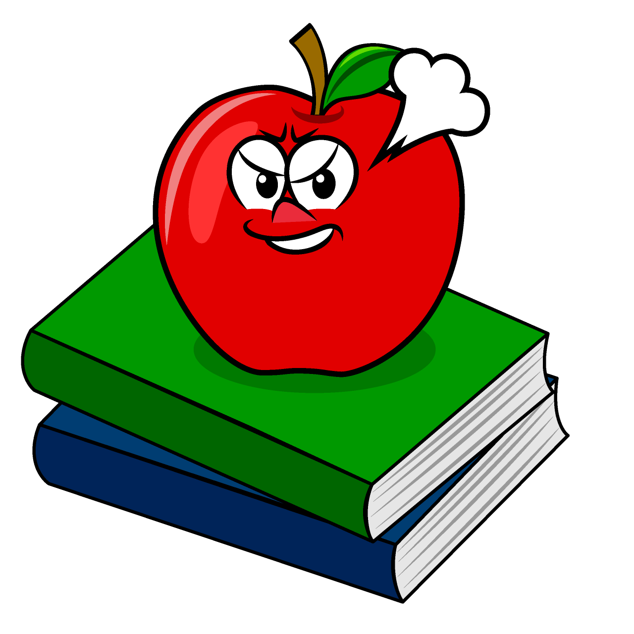 Angry Apple and Book