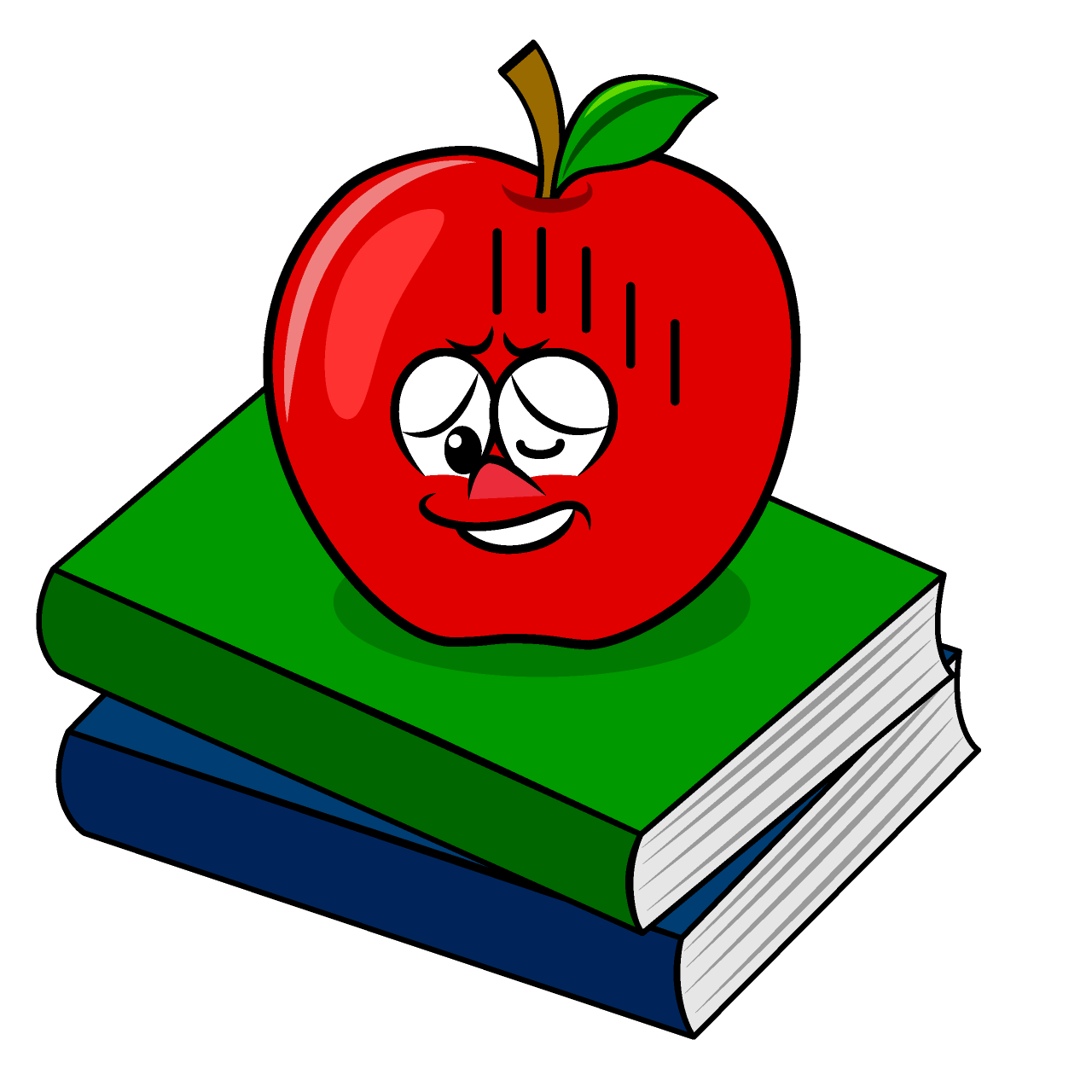 Depressed Apple and Book