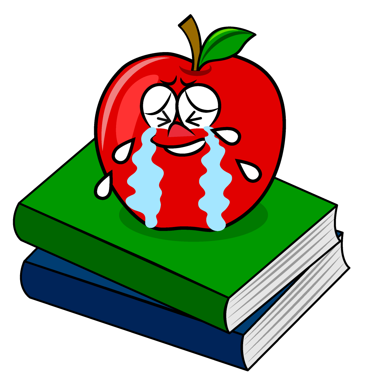 Crying Apple and Book