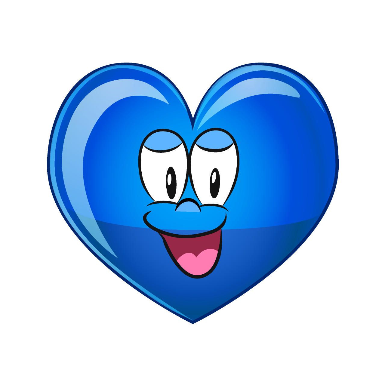 Smiling Blue Heart