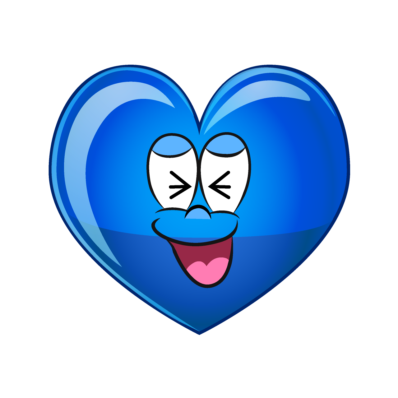 Laughing Blue Heart