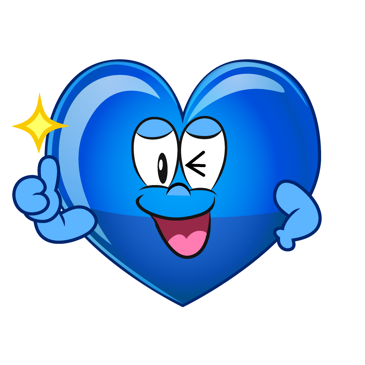 Thumbs up Blue Heart