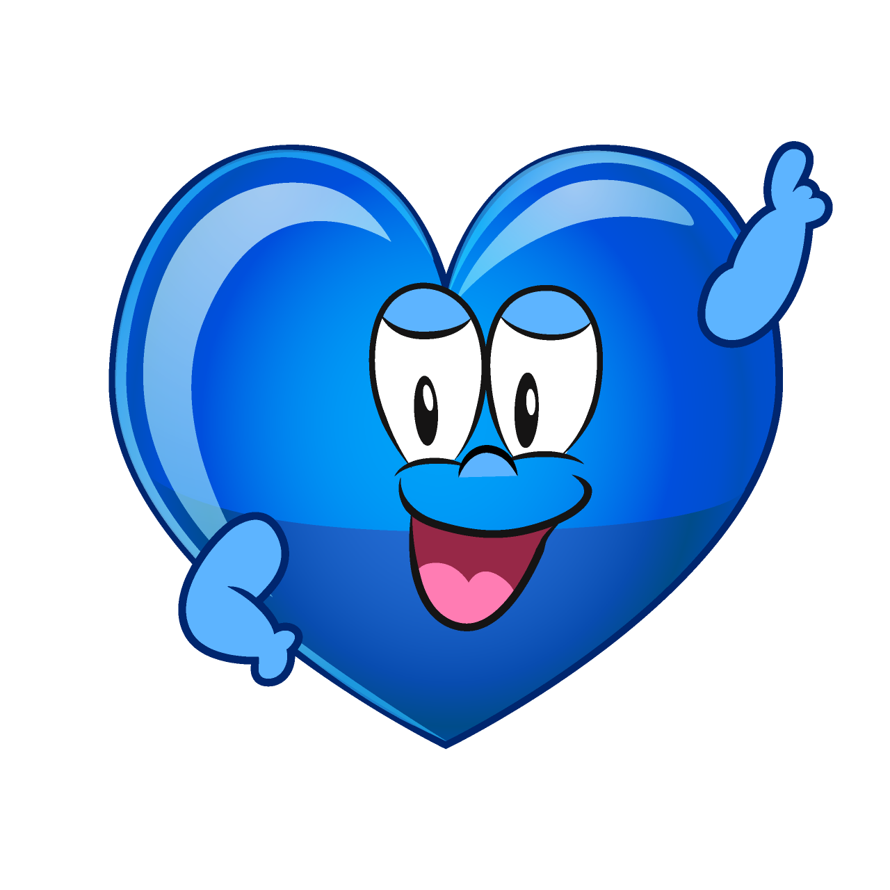 Posing Blue Heart