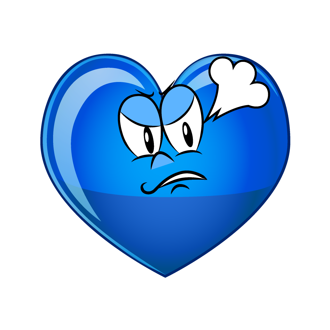 Angry Blue Heart
