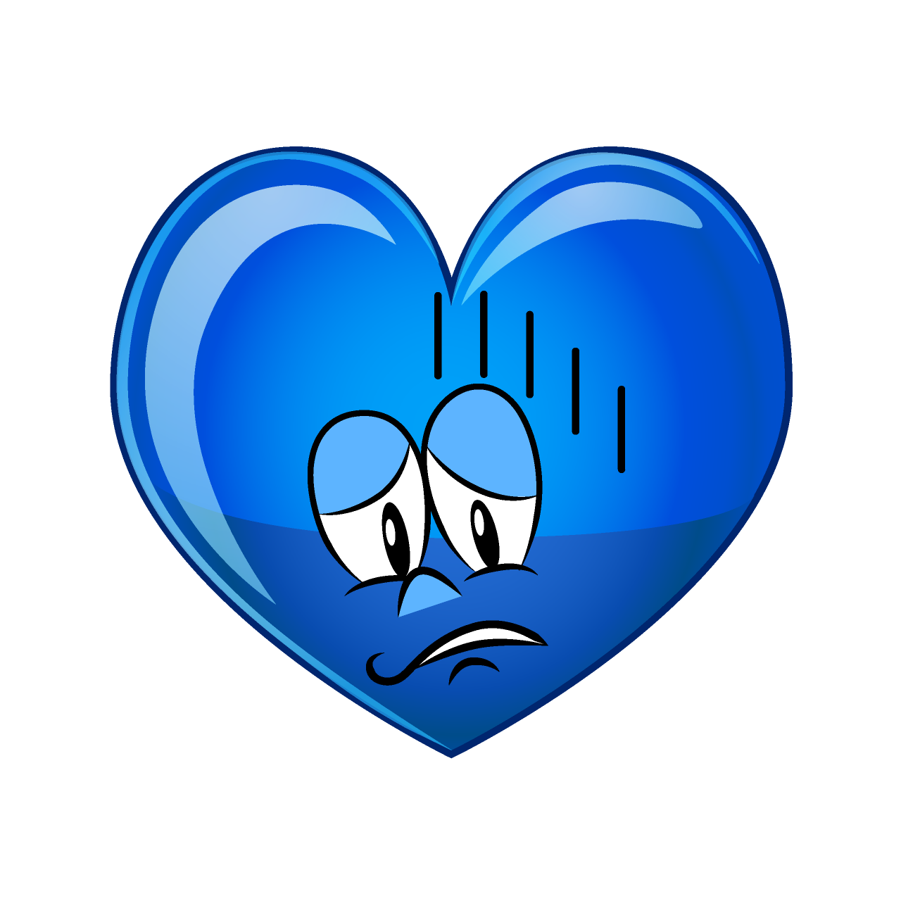 Depressed Blue Heart