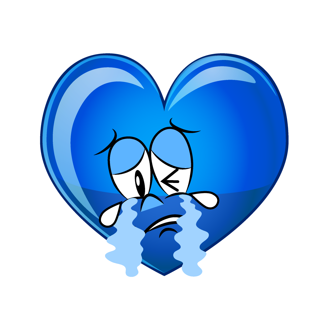 Crying Blue Heart