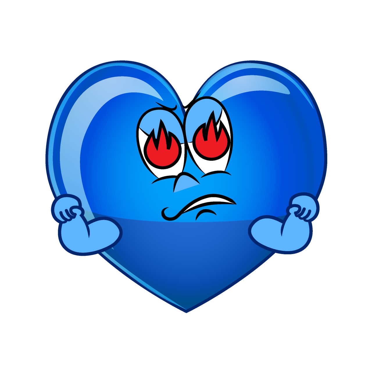 Enthusiasm Blue Heart