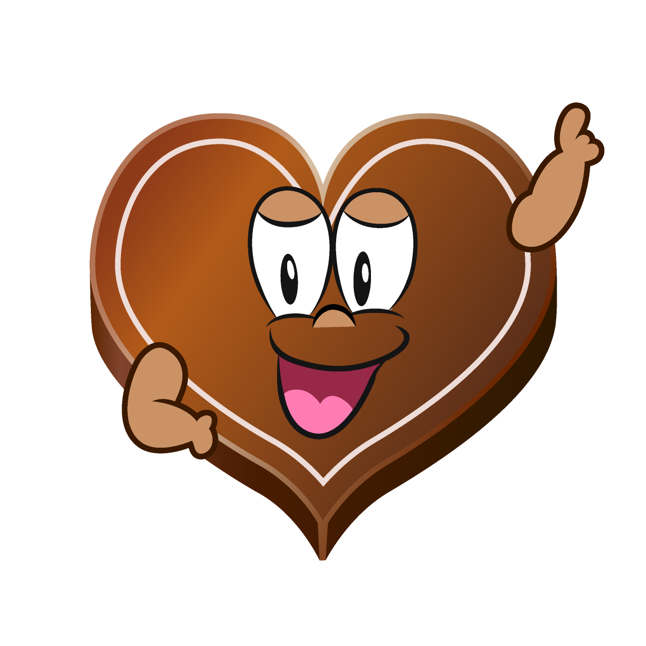 Posing Heart Chocolate