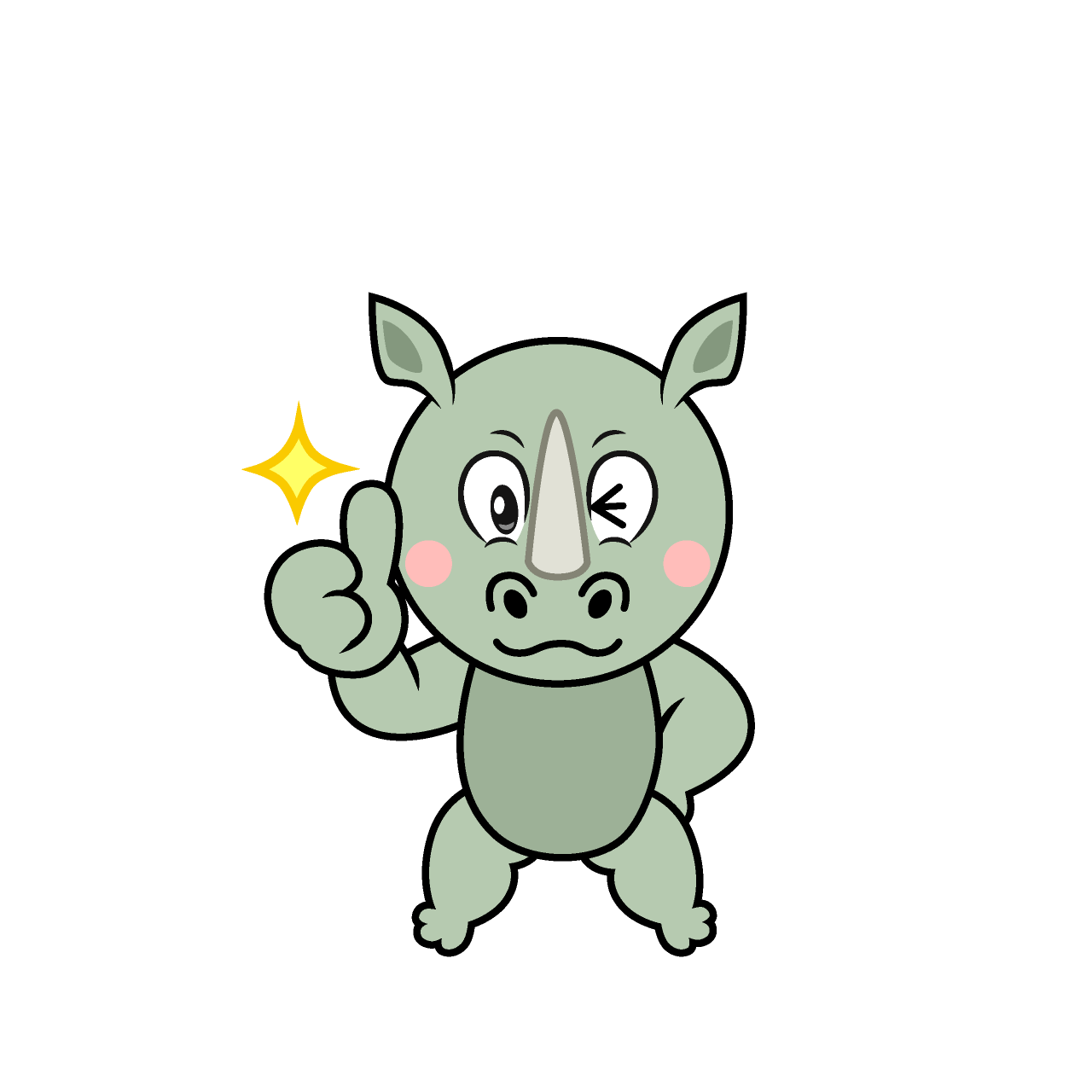 Thumbs up Rhino