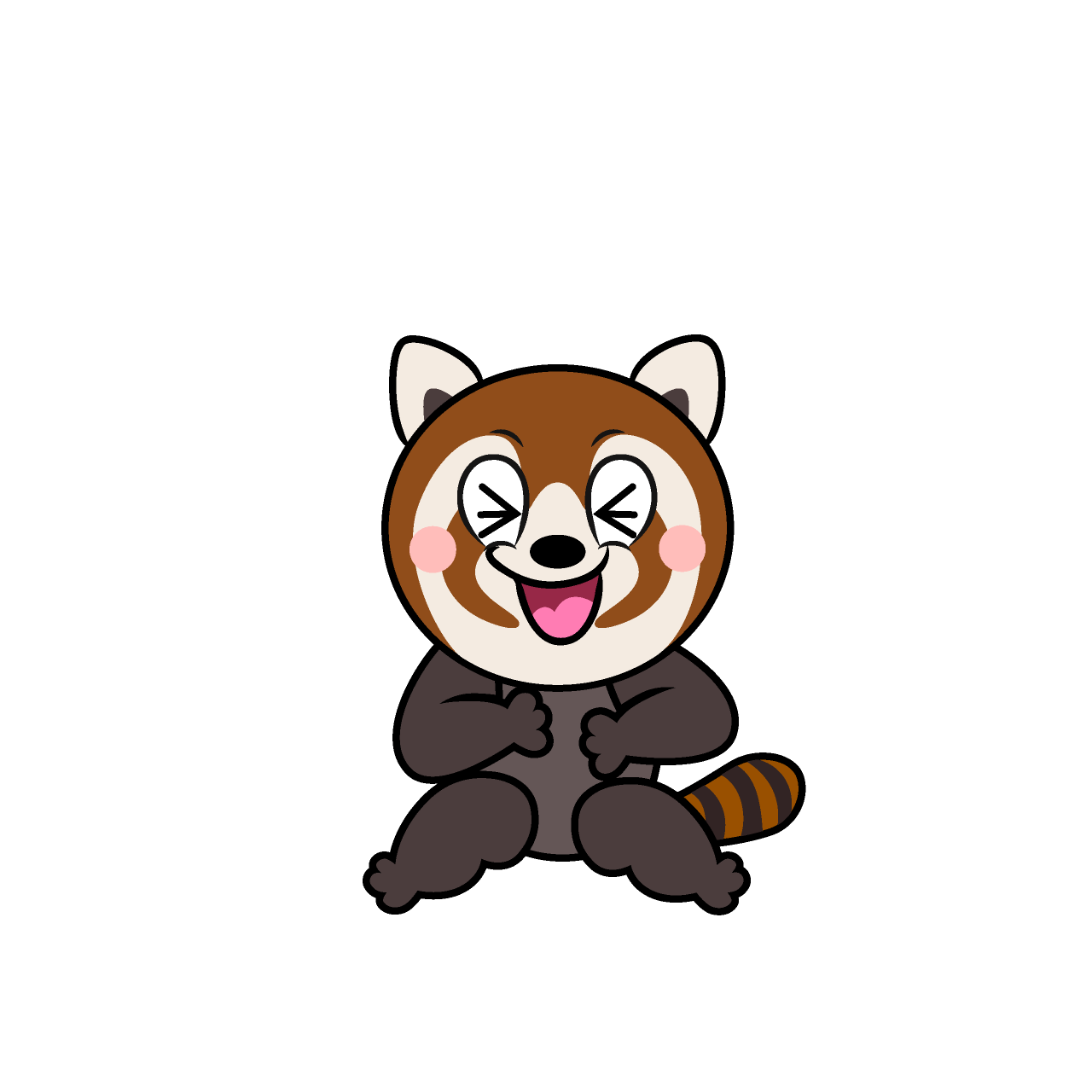 Panda Rojo Riente