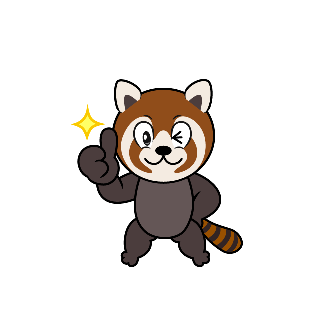 Panda Rojo Pulgar Arriba