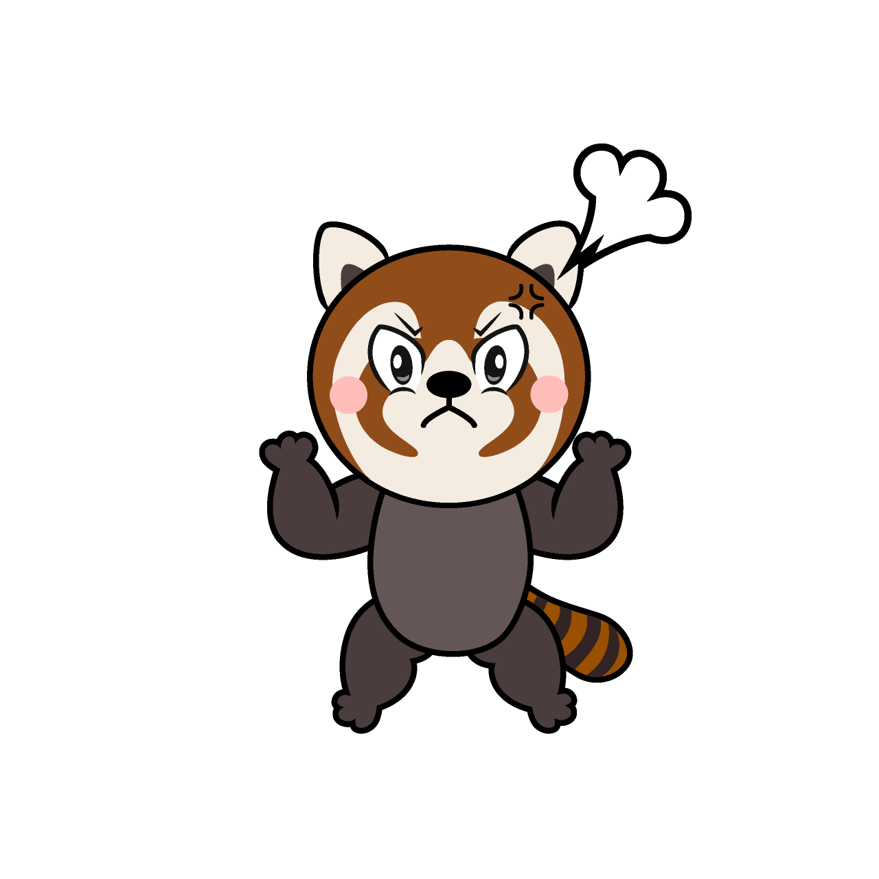 Panda Rojo Enojado