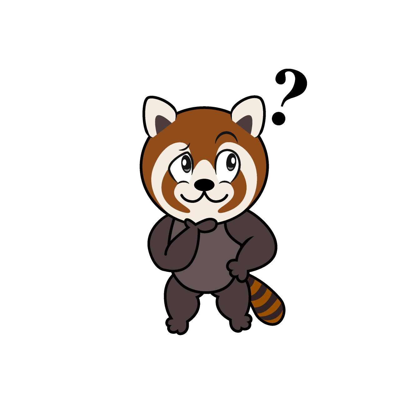 Panda Rojo Pensativo