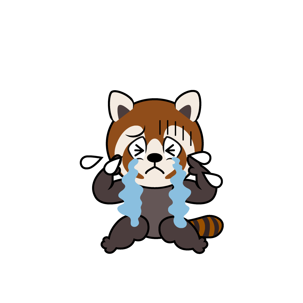 Panda Rojo Llorando