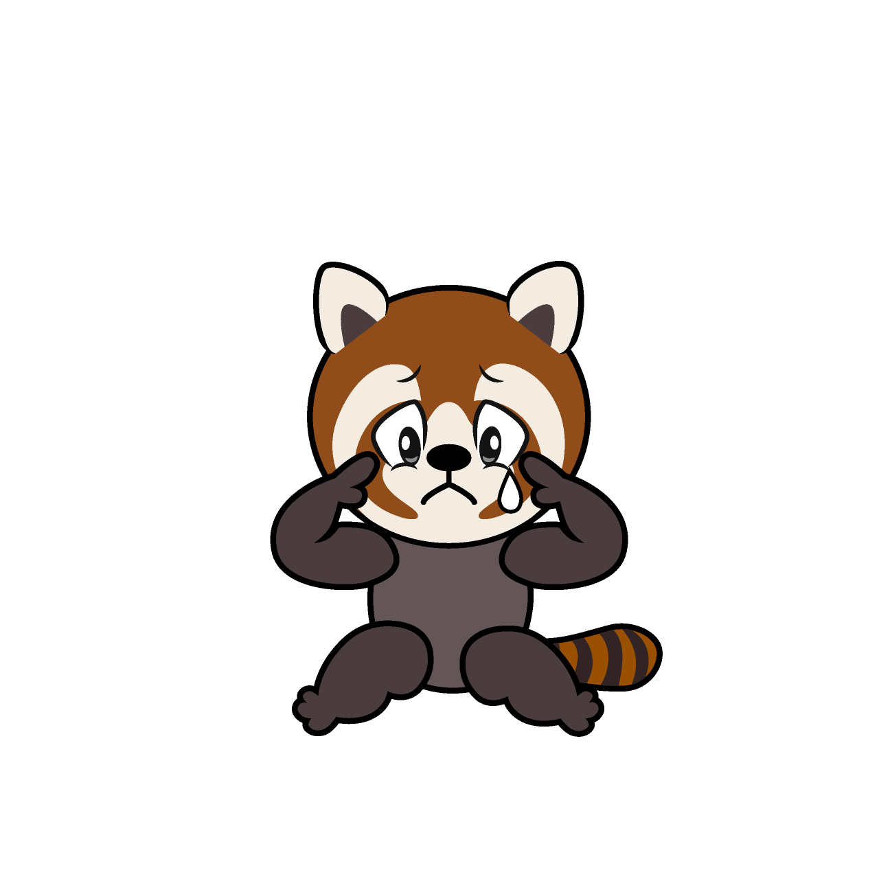 Panda Rojo Triste